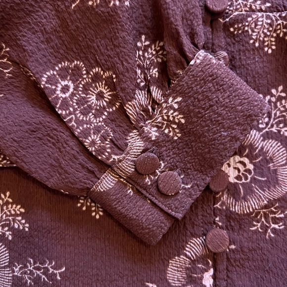 Madewell Peplum Top size Small in burgundy - Picture 4 of 5